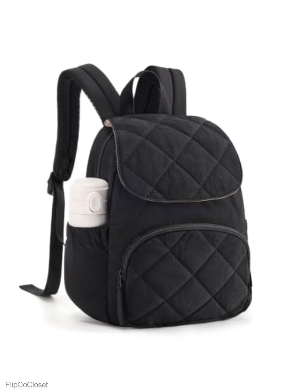Quilted Mini Backpack Purse with Flap, Lightweight Daypack